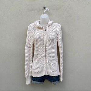 Old Navy Cream Hooded Cardigan